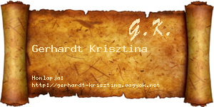 Gerhardt Krisztina névjegykártya